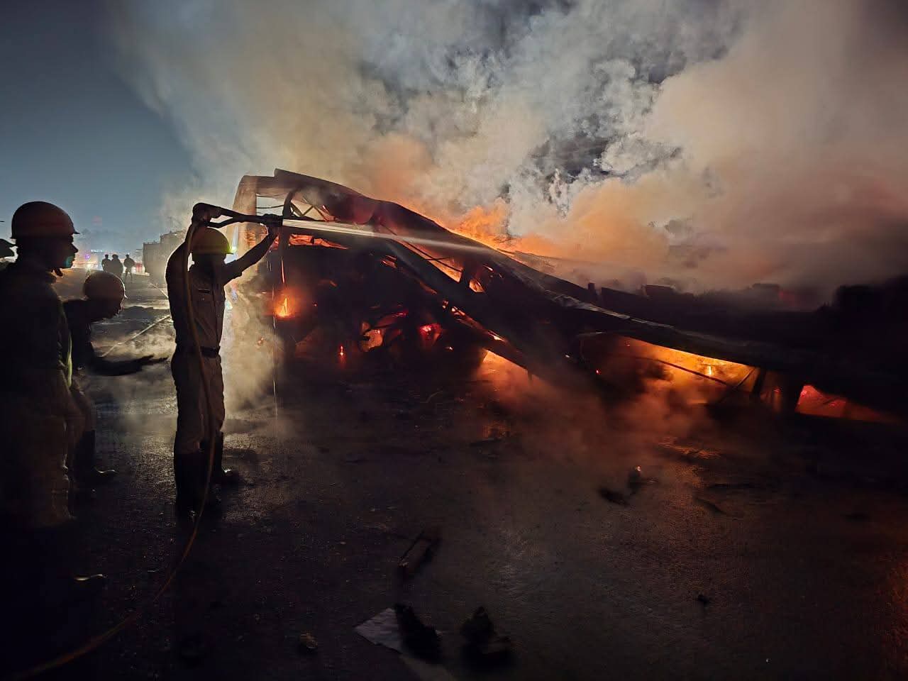 Seaberd bus fire chitradurga