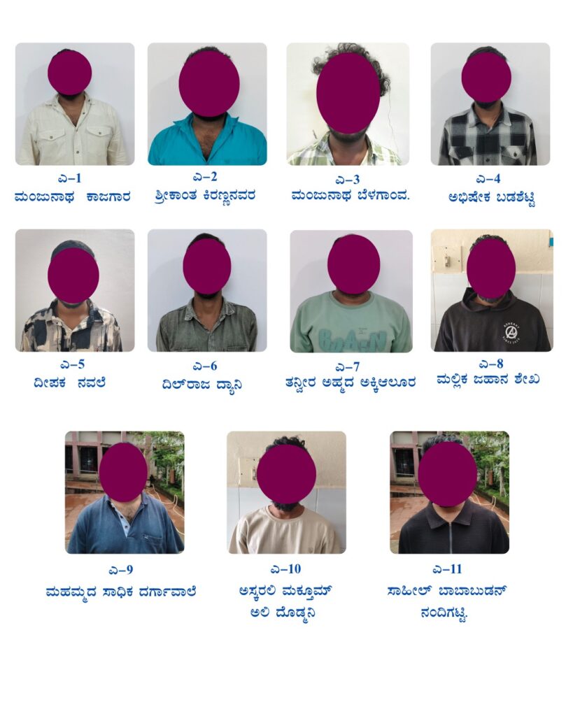 Mundgod| ರೌಡಿಶೀಟರ್ ದರ್ಗಾವಾಲೆ ಹತ್ಯೆ ಪ್ರಕರಣ-11 ಆರೋಪಿಗಳ ಬಂಧನ. 3 ಆರೋಪಿಗಳುMundgod| ರೌಡಿಶೀಟರ್ ದರ್ಗಾವಾಲೆ ಹತ್ಯೆ ಪ್ರಕರಣ-11 ಆರೋಪಿಗಳ ಬಂಧನ.