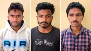 Siddapur Police arrest three inter-district thieves in a house theft case