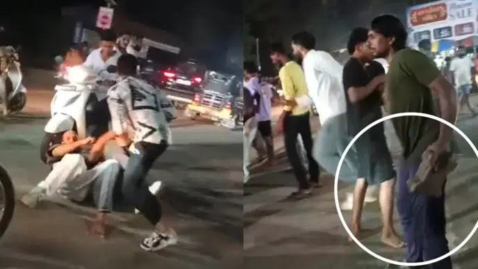 Karwar Max area road clash involving youth and police