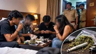 ಸಾಗರ ನಗರದ ಲಾಡ್ಜ್‌ನಲ್ಲಿ ಗಾಂಜಾ ಸೇವನೆ ಆರೋಪದ ಮೇಲೆ ಯುವತಿ ಸೇರಿದಂತೆ ನಾಲ್ವರ ವಿರುದ್ಧ ಪ್ರಕರಣ ದಾಖಲಿಸಿದ ಪೊಲೀಸರು